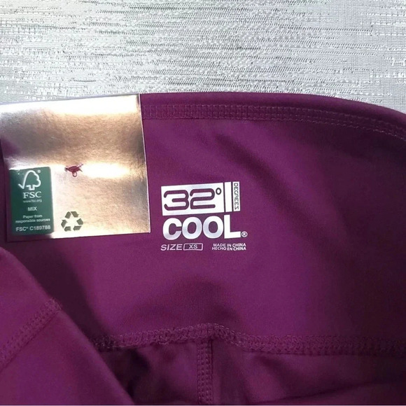 32 Degrees Cool Women's Soft Active Capri Legging Pants, Purple, Size XS 2 Pair - Picture 8 of 14